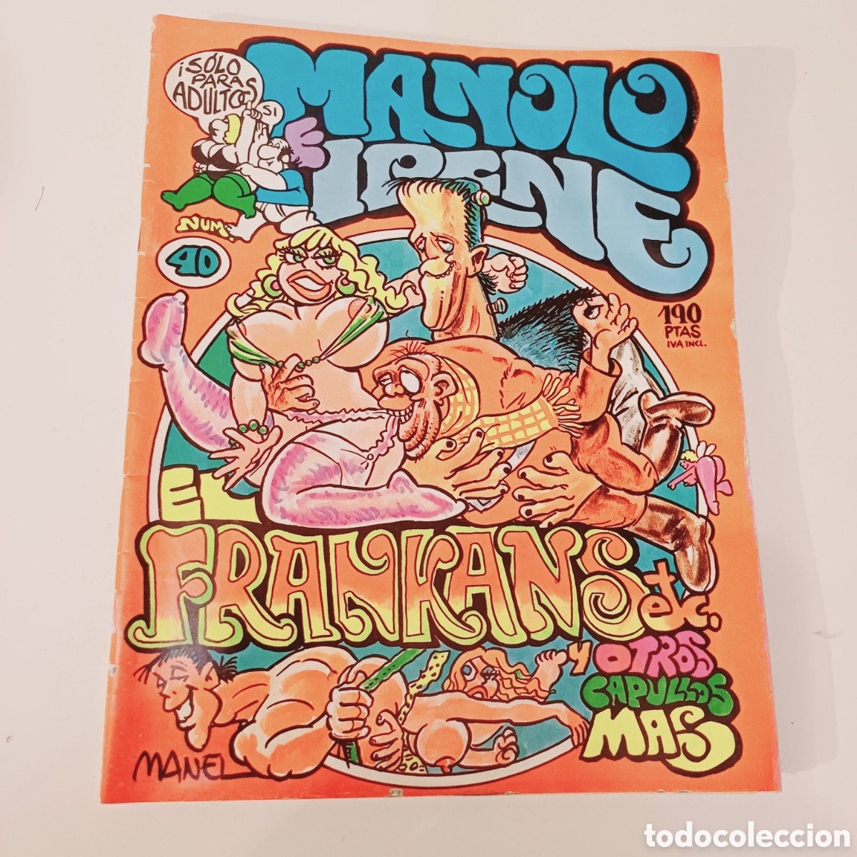 Comics: Comic Manel 1982 Ed. GIESA MANOLO E IRENE N&ordm; 40. SOLO PARA ADULTOS. BUEN ESTADO.
