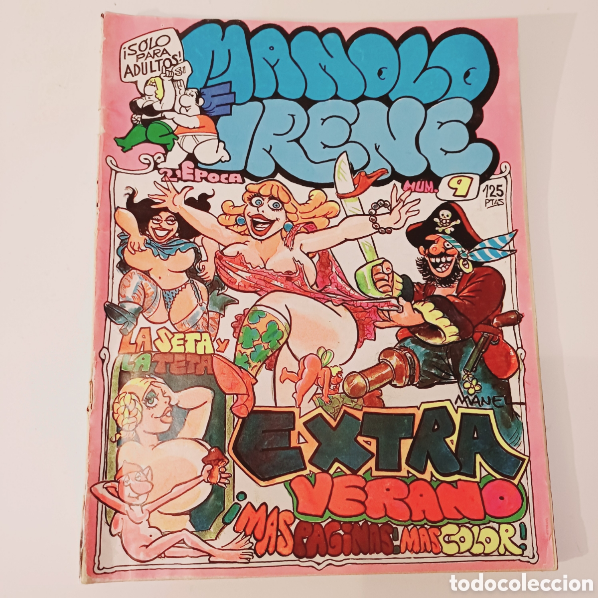 Comics: Comic Manel 1982 Ed. GIESA MANOLO E IRENE N&ordm; 9 Extra verano SOLO PARA ADULTOS.