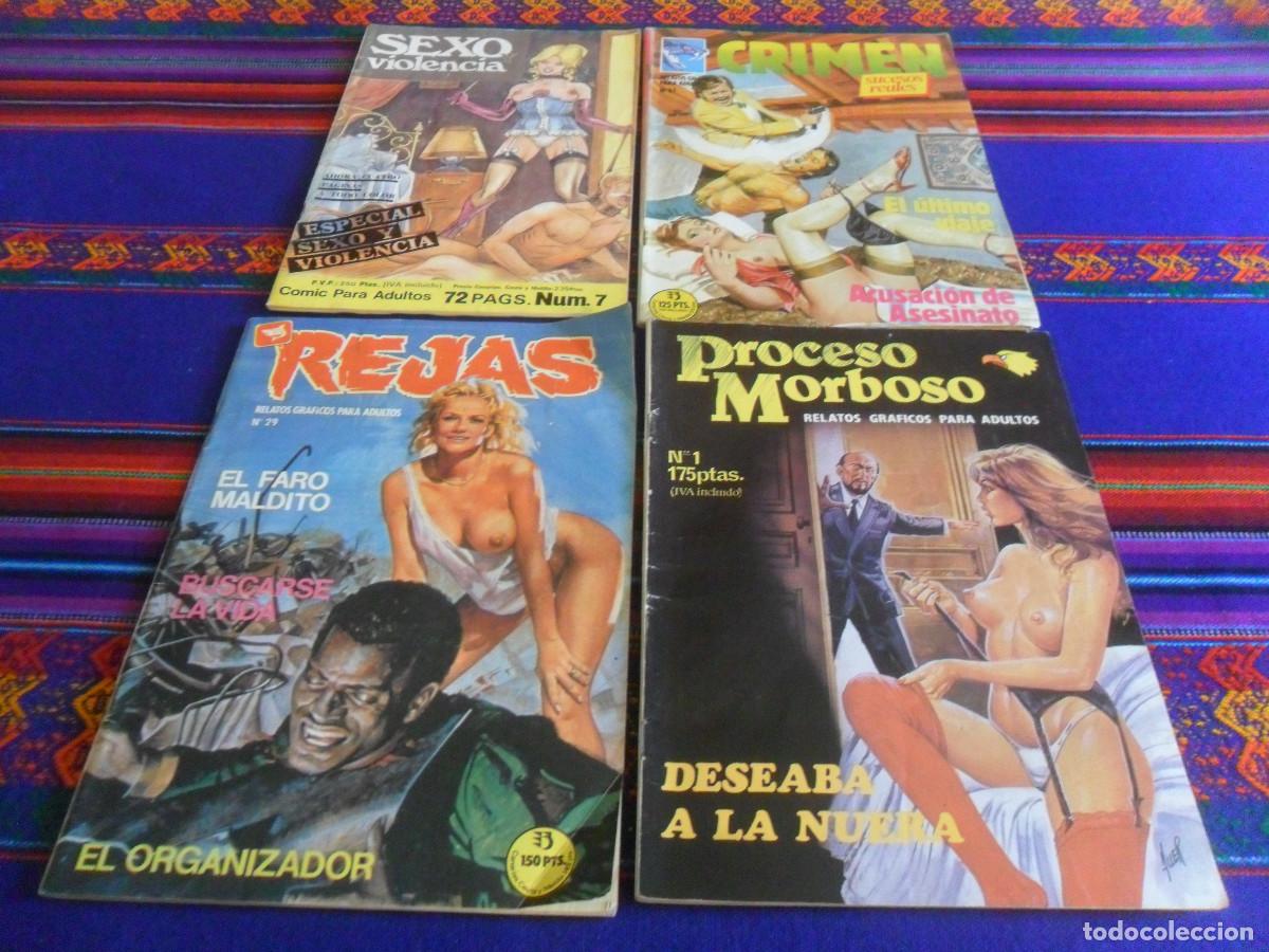 Comics: PROCESO MORBOSO 1 ED ASTRI, CRIMEN 61, REJAS 29 ZINCO 1981 1987 Y SEXO Y VIOLENCIA 7 PLEIBATE 1986.