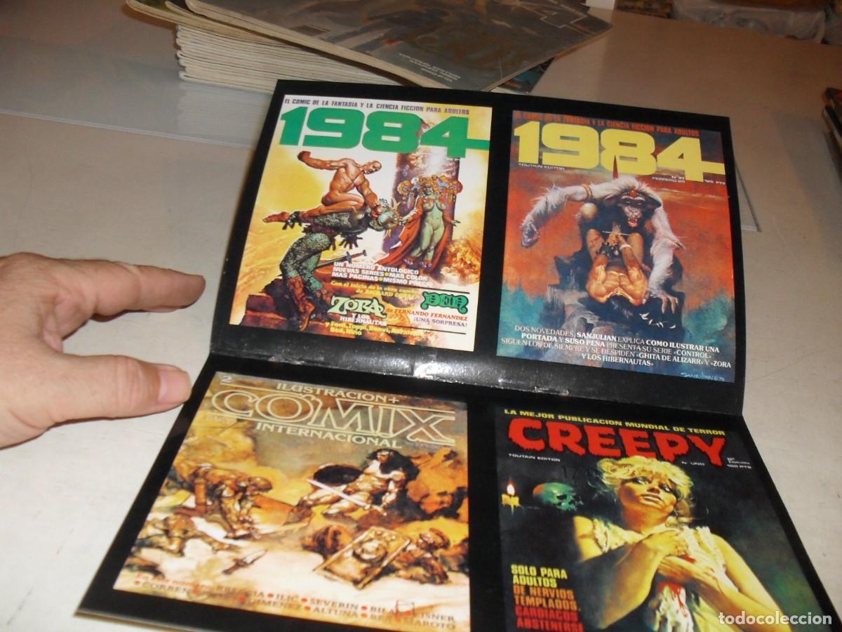 Comics: 4 POSTALES,IMPECABLES,1984 N&ordm; 22 Y 37,CREEPY 1 Y COMIX INTERNACIONAL 2.TOUTAIN,A&Ntilde;OS 80