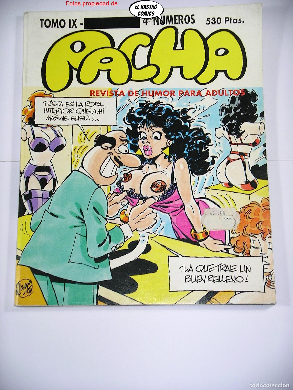 Comics: Pacha n&ordm; 33 35 36 y 37, en un tomo IX retapado, ed IRU, lote, revista humor adultos