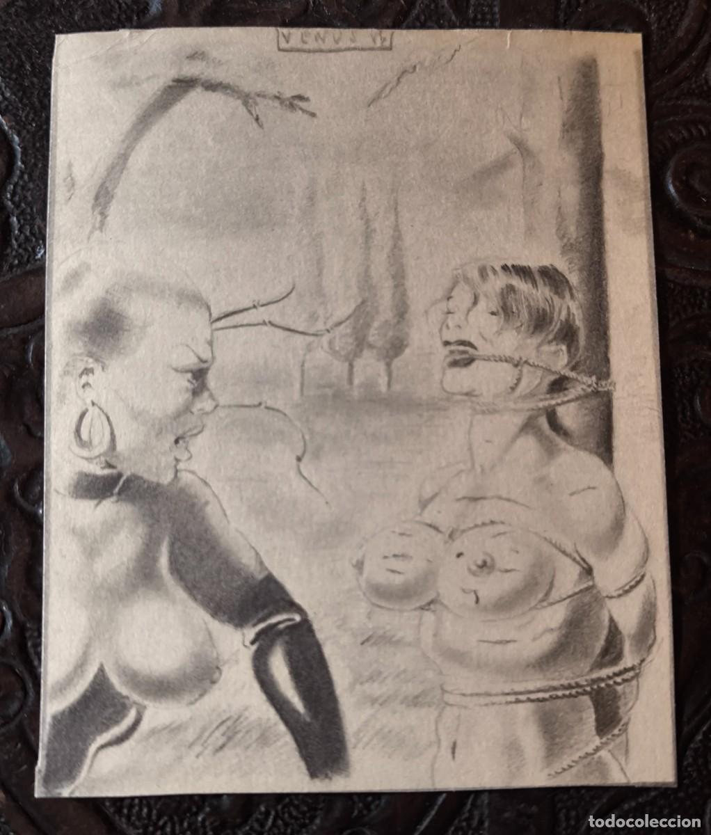 Comics : ILUSTRACI&Oacute;N DIBUJO A L&Aacute;PIZ. Boceto Trabajo. C&oacute;mic pulp horror er&oacute;tico. Escuela Valenciana A&ntilde;os 60/70