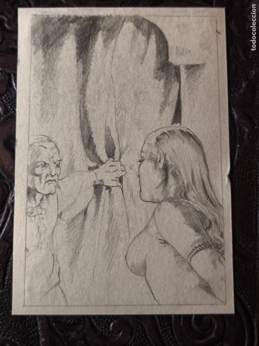 C&oacute;mics: ILUSTRACI&Oacute;N DIBUJO A L&Aacute;PIZ. Boceto Trabajo. C&oacute;mic pulp horror er&oacute;tico. Escuela Valenciana A&ntilde;os 60/70