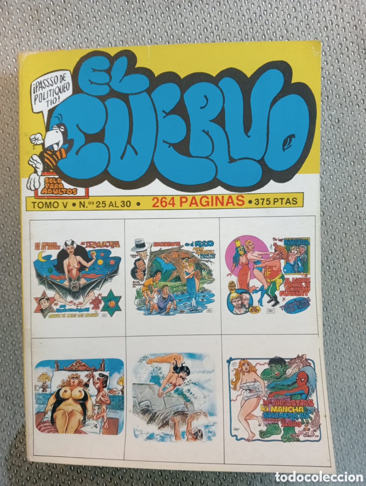 Comics: El Cuervo. Tomo V. n&ordm; 25 al 30. Revista para adultos.