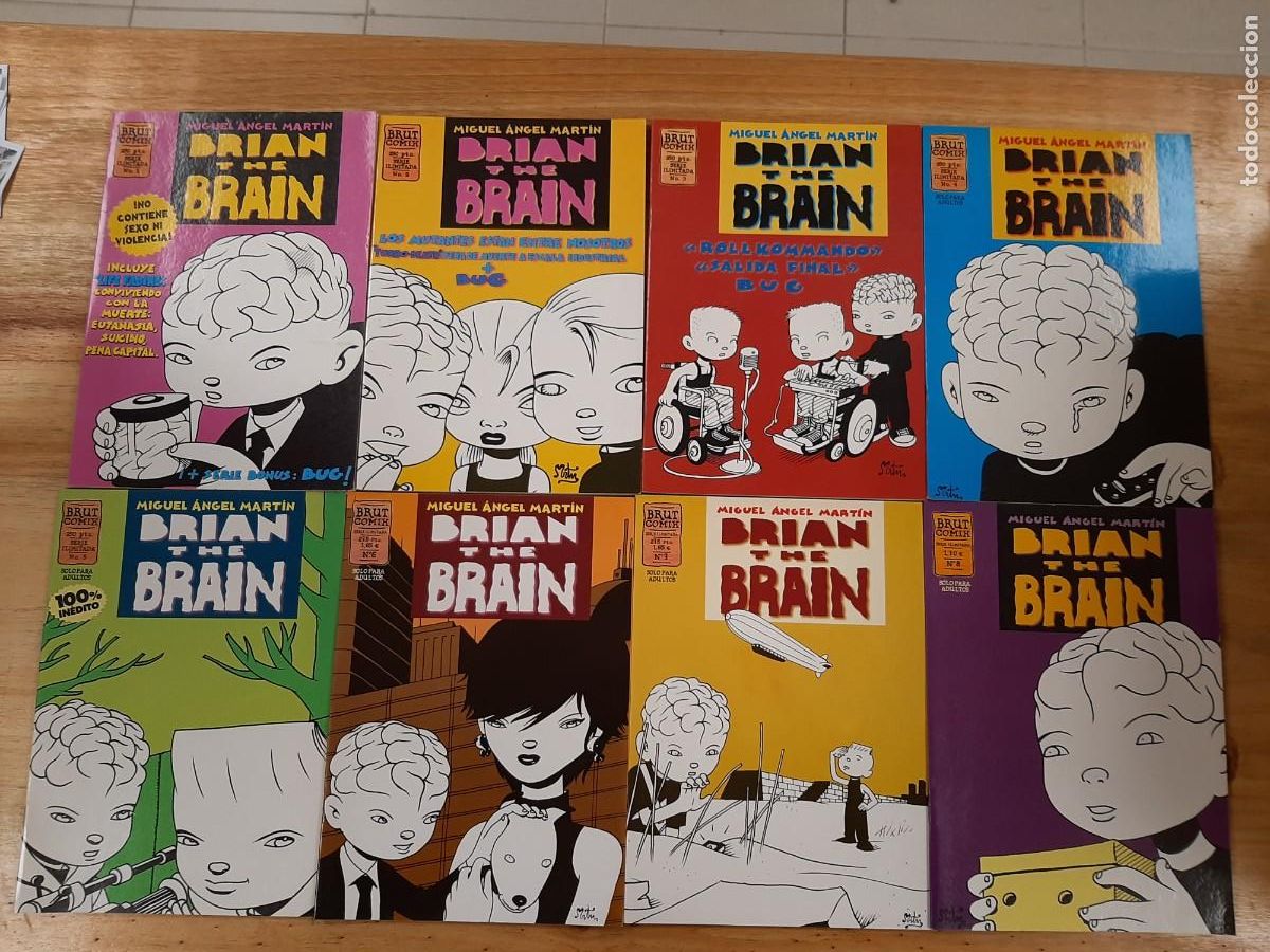 Comics: Brian the Brain 1, 2, 3, 4, 5, 6, 7 y 8 - Miguel &Aacute;ngel Mart&iacute;n - La C&uacute;pula, Brut comix, 1995 - 2003