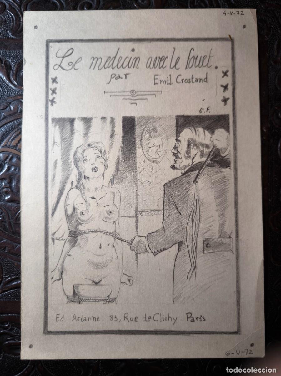 C&oacute;mics: ANTIGUO DIBUJO BOCETO A L&Aacute;PIZ. COMIC ER&Oacute;TICO FETICHISTA. EDITORIAL ARIANNE. PAR&Iacute;S A&Ntilde;O 1972