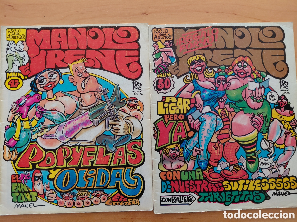 Comics : Lote c&oacute;mic adultos Manolo e Irene. N&uacute;meros 47 y 50