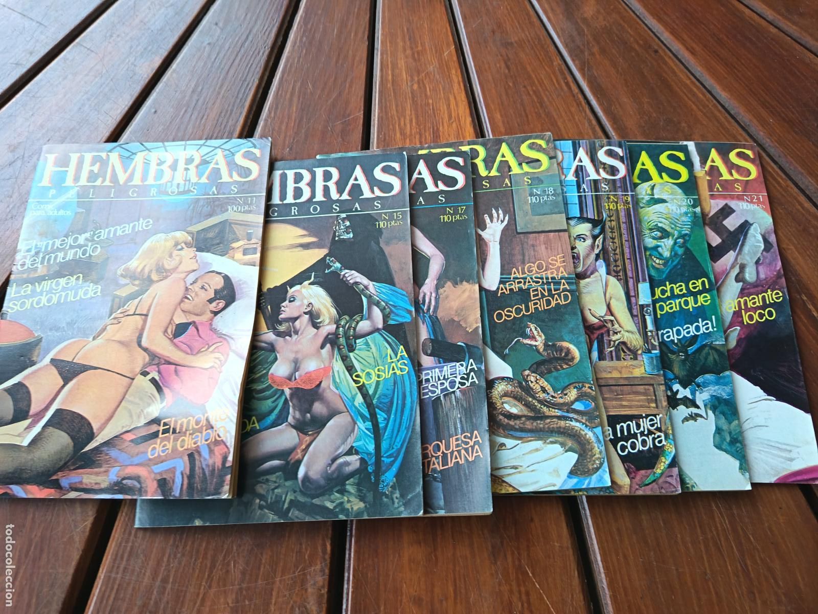 C&oacute;mics: LOTE DE 7 EJEMPLARES DE HEMBRAS PELIGROSAS. LOS DE LAS FOTOS.