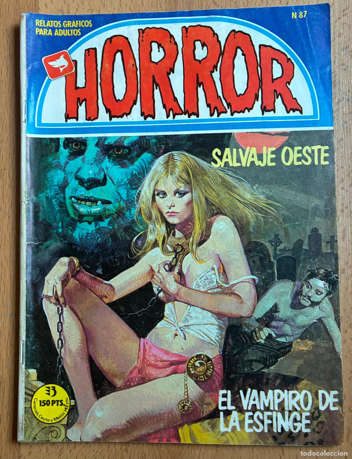 C&oacute;mics: HORROR, SALVAJE OESTE, EL VAMPIRO DE LA ESFINGE, Relatos Graficos para adultos