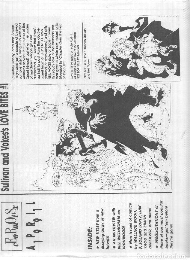 Fumetti: EROS COMIX - April 1991 (New Releases from Eros Comix) - Varios