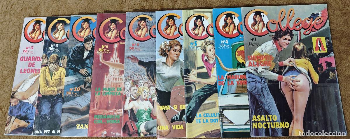 C&oacute;mics: COLLEGE n&ordm; 1, 4, 5, 6, 8, 9, 10, 12 y 13 (Astri 1987/89) 9 tebeos.