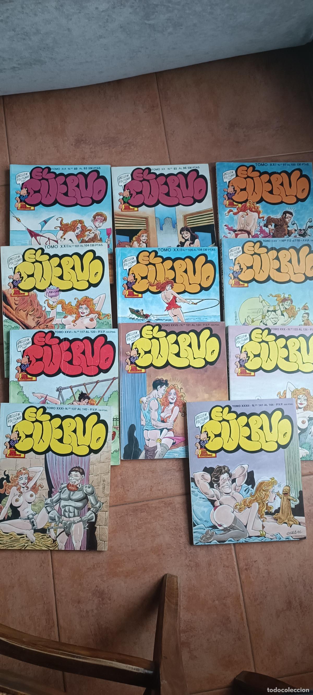 C&oacute;mics: 11 TOMOS EL CUERVO COMIC HUMOR EROTICO entre XIX y XXXII - ENTRE 89 Y 144
