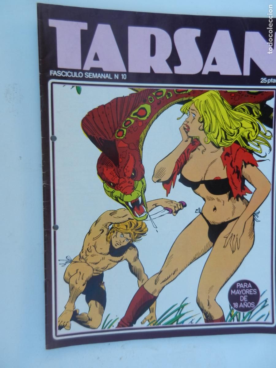 C&oacute;mics: TARSAN FASCICULO SEMANA N&ordm; 10- PARA MAYORES DE 18 A&Ntilde;OS -1977- BUEN ESTADO - EDICIONES ACTUALES .