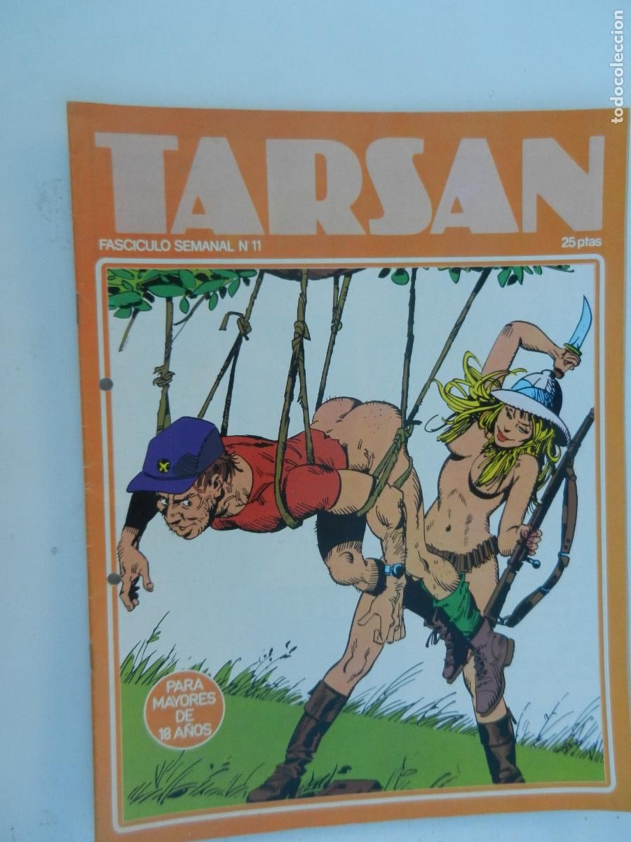 C&oacute;mics: TARSAN FASCICULO SEMANA N&ordm; 11 - PARA MAYORES DE 18 A&Ntilde;OS -1977- BUEN ESTADO - EDICIONES ACTUALES .