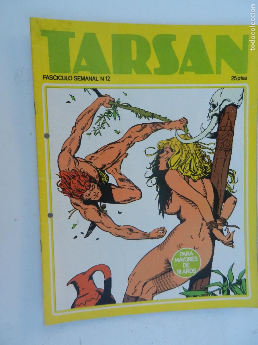 C&oacute;mics: TARSAN FASCICULO SEMANA N&ordm; 12 - PARA MAYORES DE 18 A&Ntilde;OS -1977- BUEN ESTADO - EDICIONES ACTUALES .