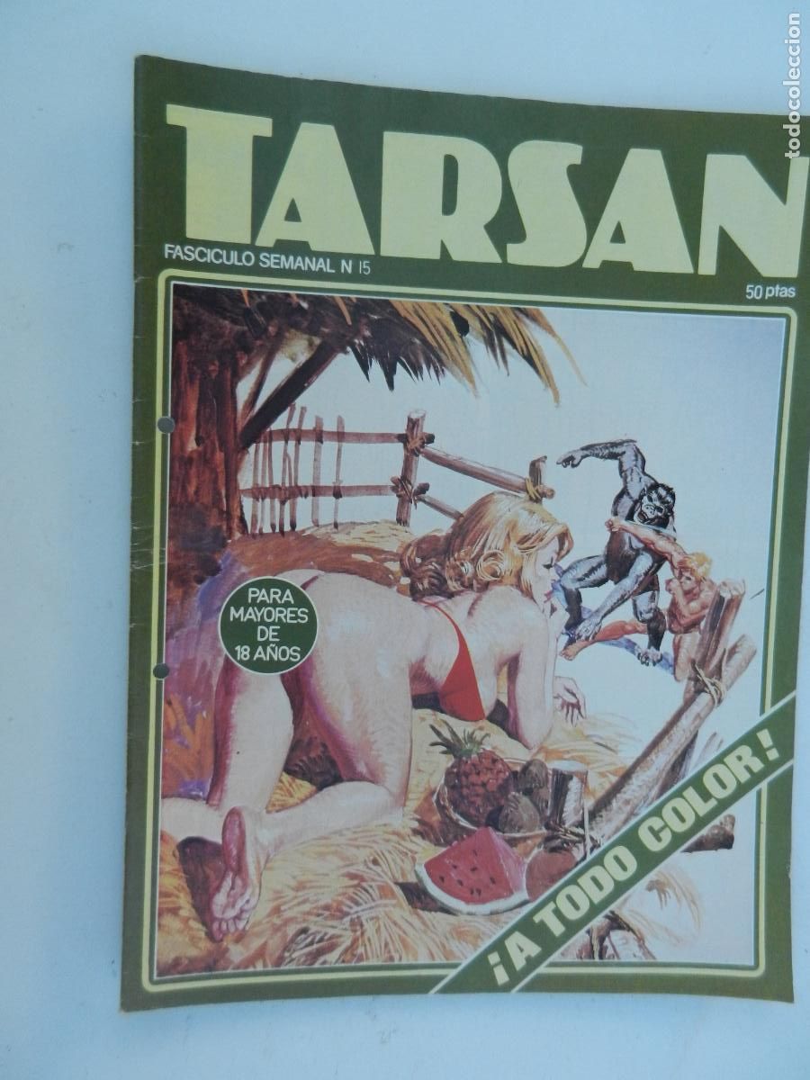 C&oacute;mics: TARSAN FASCICULO SEMANA N&ordm; 15 - PARA MAYORES DE 18 A&Ntilde;OS -1977- BUEN ESTADO - EDICIONES ACTUALES .