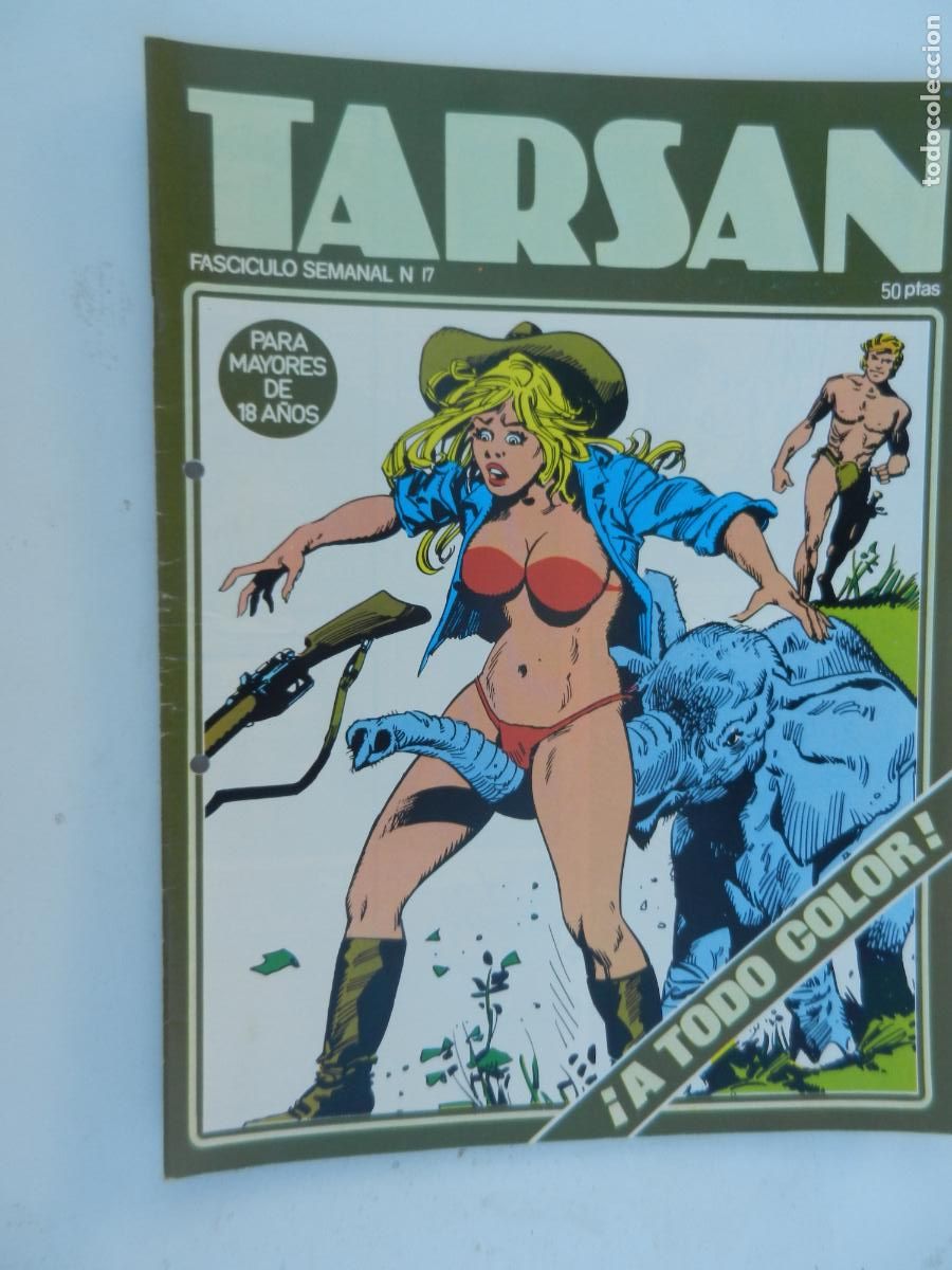 C&oacute;mics: TARSAN FASCICULO SEMANA N&ordm; 17 - PARA MAYORES DE 18 A&Ntilde;OS -1977- BUEN ESTADO - EDICIONES ACTUALES .