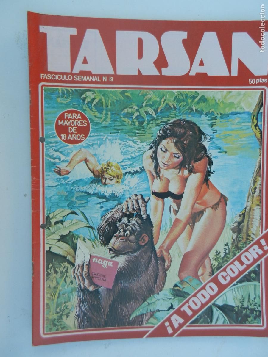 C&oacute;mics: TARSAN FASCICULO SEMANA N&ordm; 19 - PARA MAYORES DE 18 A&Ntilde;OS -1977- BUEN ESTADO - EDICIONES ACTUALES .