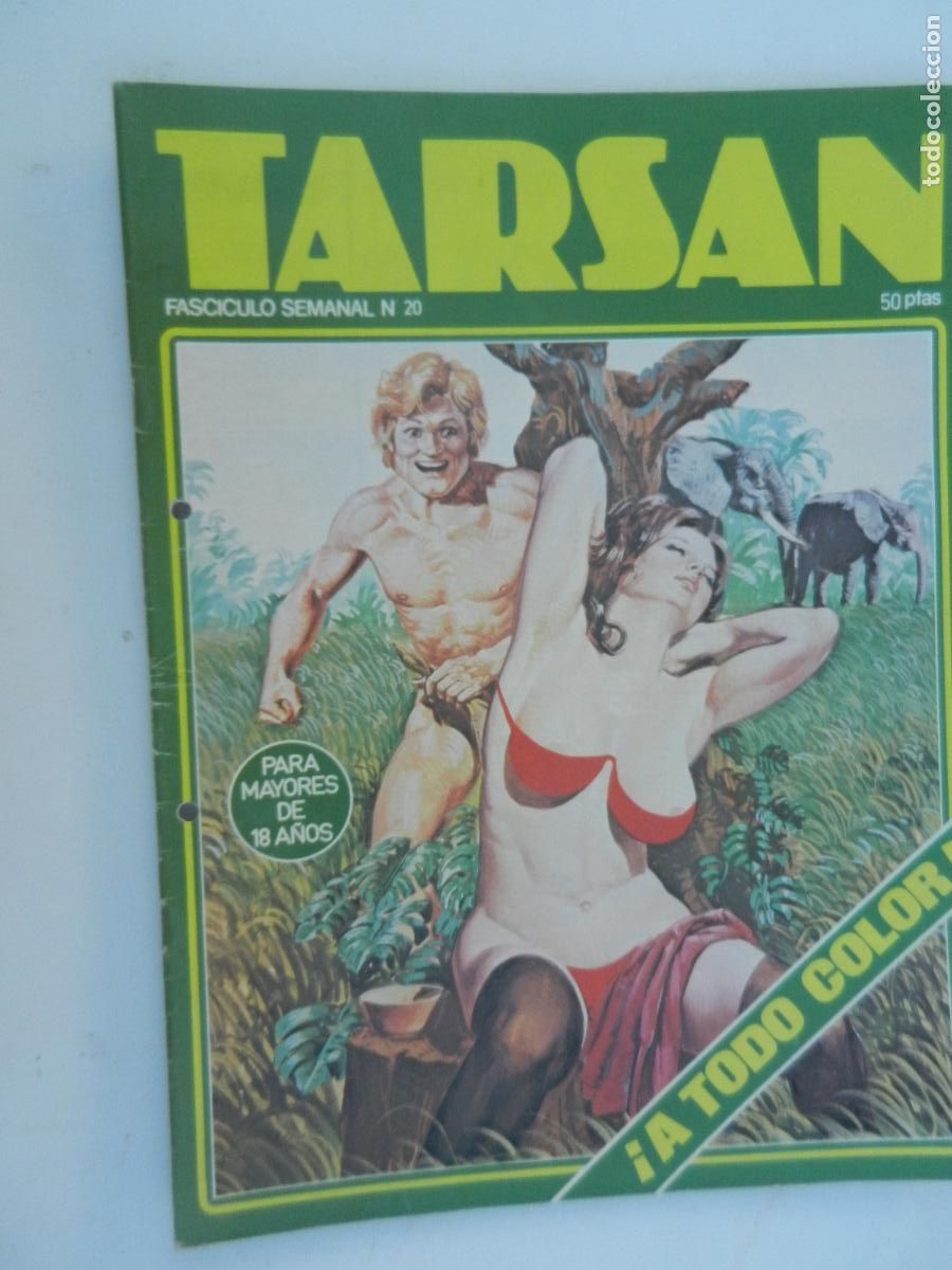 C&oacute;mics: TARSAN FASCICULO SEMANA N&ordm; 20 - PARA MAYORES DE 18 A&Ntilde;OS -1977- BUEN ESTADO - EDICIONES ACTUALES