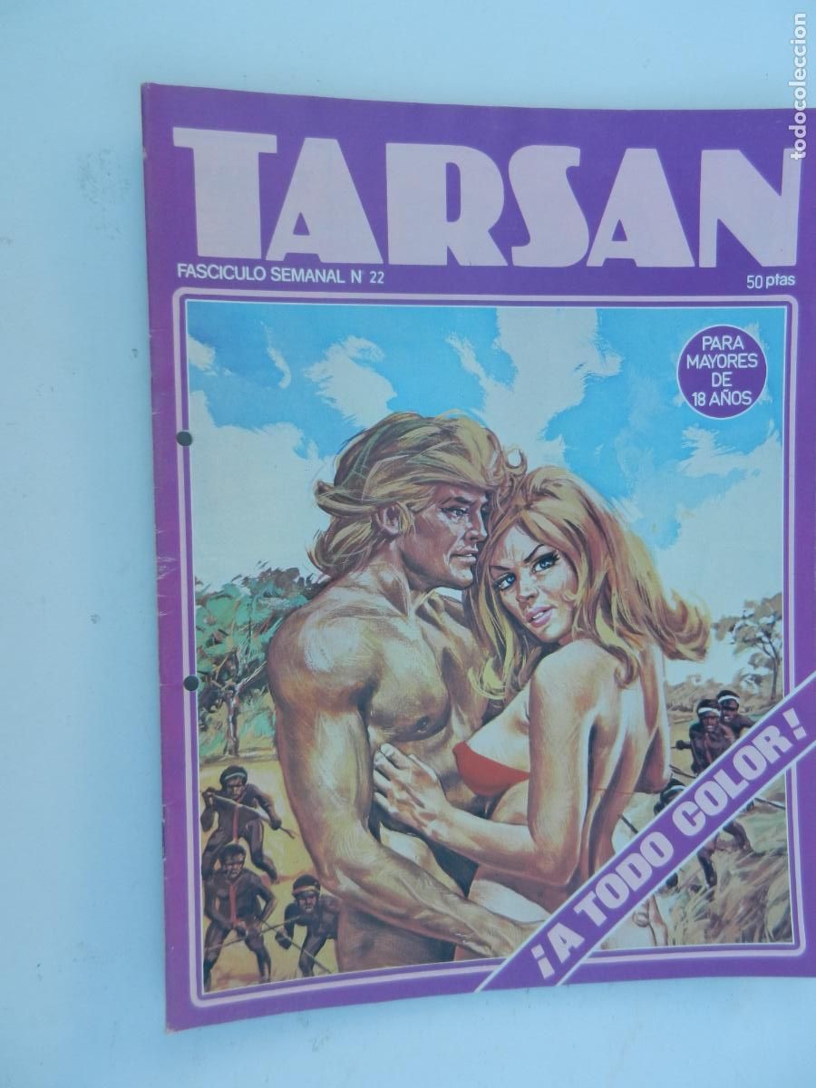 C&oacute;mics: TARSAN FASCICULO SEMANA N&ordm; 22 - PARA MAYORES DE 18 A&Ntilde;OS -1977- BUEN ESTADO - EDICIONES ACTUALES