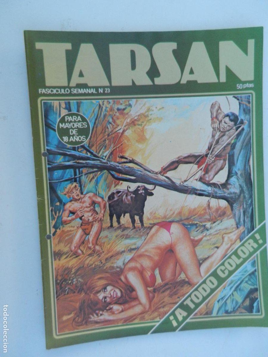 C&oacute;mics: TARSAN FASCICULO SEMANA N&ordm; 23 - PARA MAYORES DE 18 A&Ntilde;OS -1977- BUEN ESTADO - EDICIONES ACTUALES .