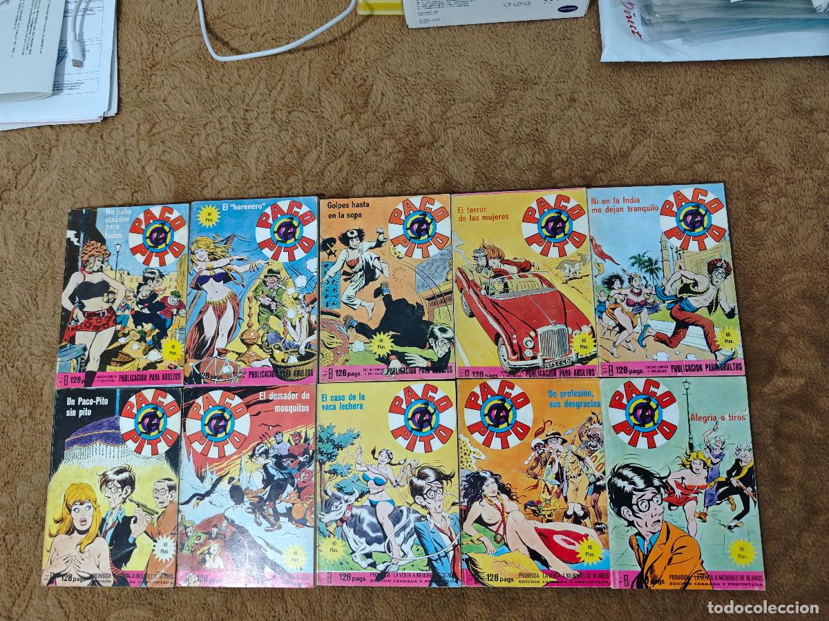 Comics : PACO PITO n&ordm; 3, 5, 6, 7, 8, 9, 10, 11, 12 y 13 (Elviberia 1976/77) 10 novelas.