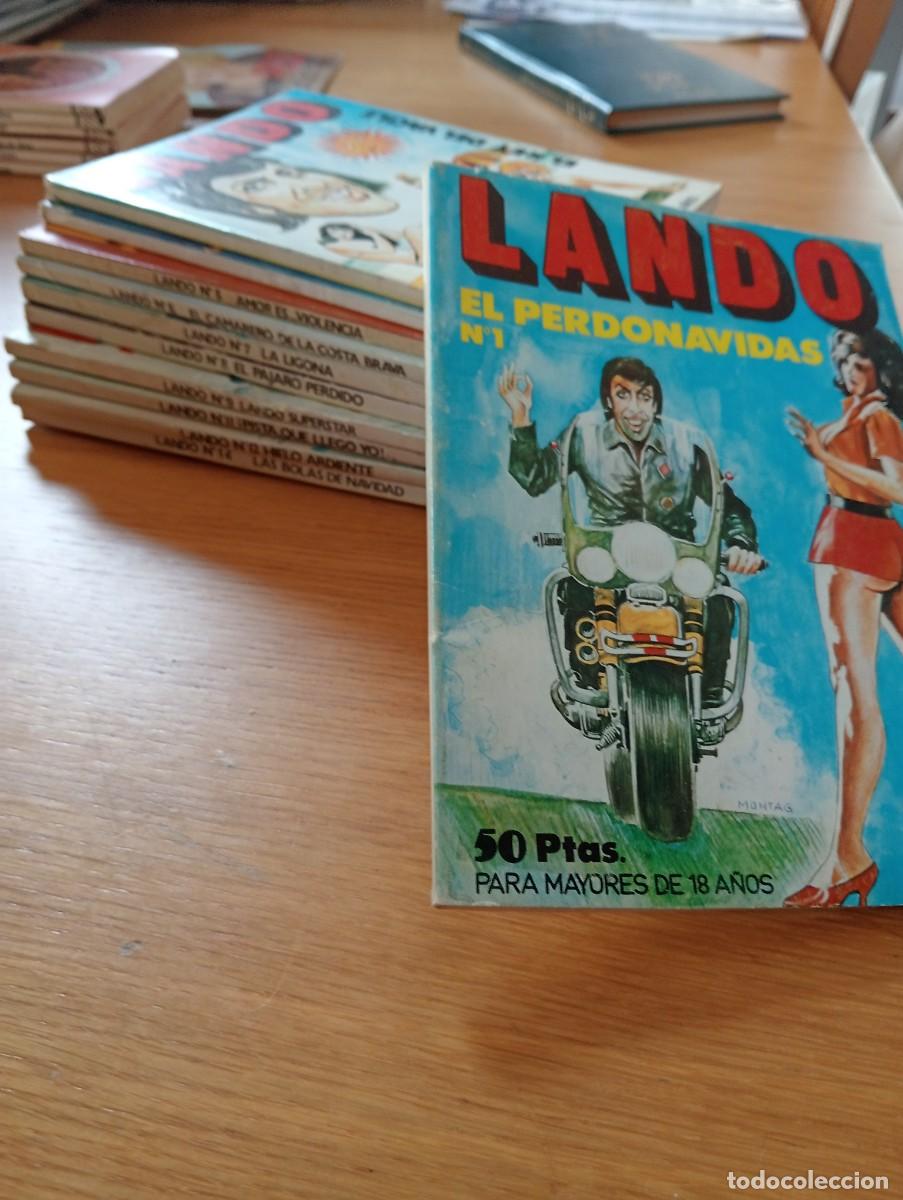 C&oacute;mics: LOTE CON 11 EJEMPLARES DE LANDO (DE 14). R&Uacute;STICA. EDICIONES ACTUALES S.A. 1977. PARA ADULTOS.