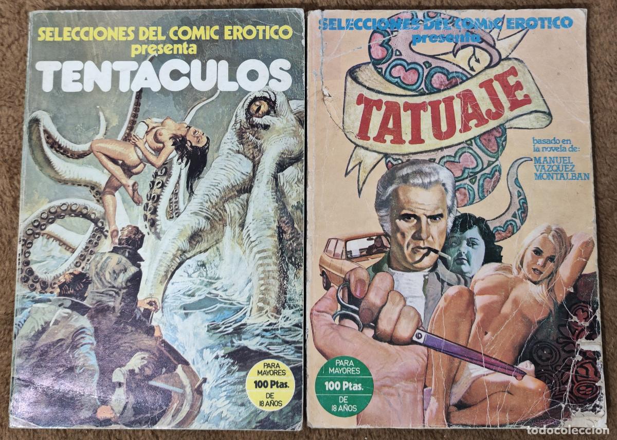 C&oacute;mics: SELECCIONES DEL COMIC EROTICO (Ediciones Actuales 1977) 9 TATUAJE y 12 TENTACULOS (Ultimo) 2 tomos.