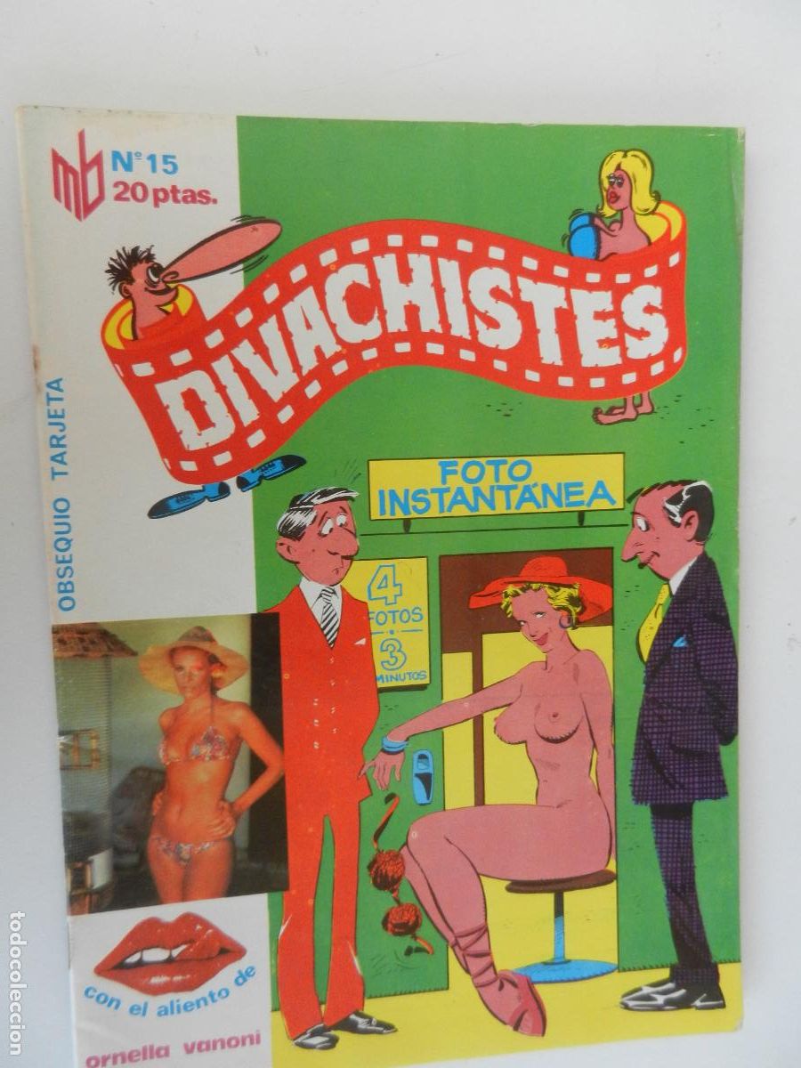 C&oacute;mics: DIVACHISTES N&ordm; 12 COMIC EROTICO - POSTER Y TARJETA ORNELLA VANONI - PRESS MEDIA 1976 - ADULTOS