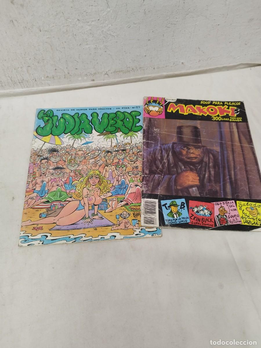 C&oacute;mics: Dos revistas comics. Judia verde N&ordm; 49. Makoki N&ordm; 5. ilustraciones sat&iacute;ricas y c&oacute;mics er&oacute;ticos.