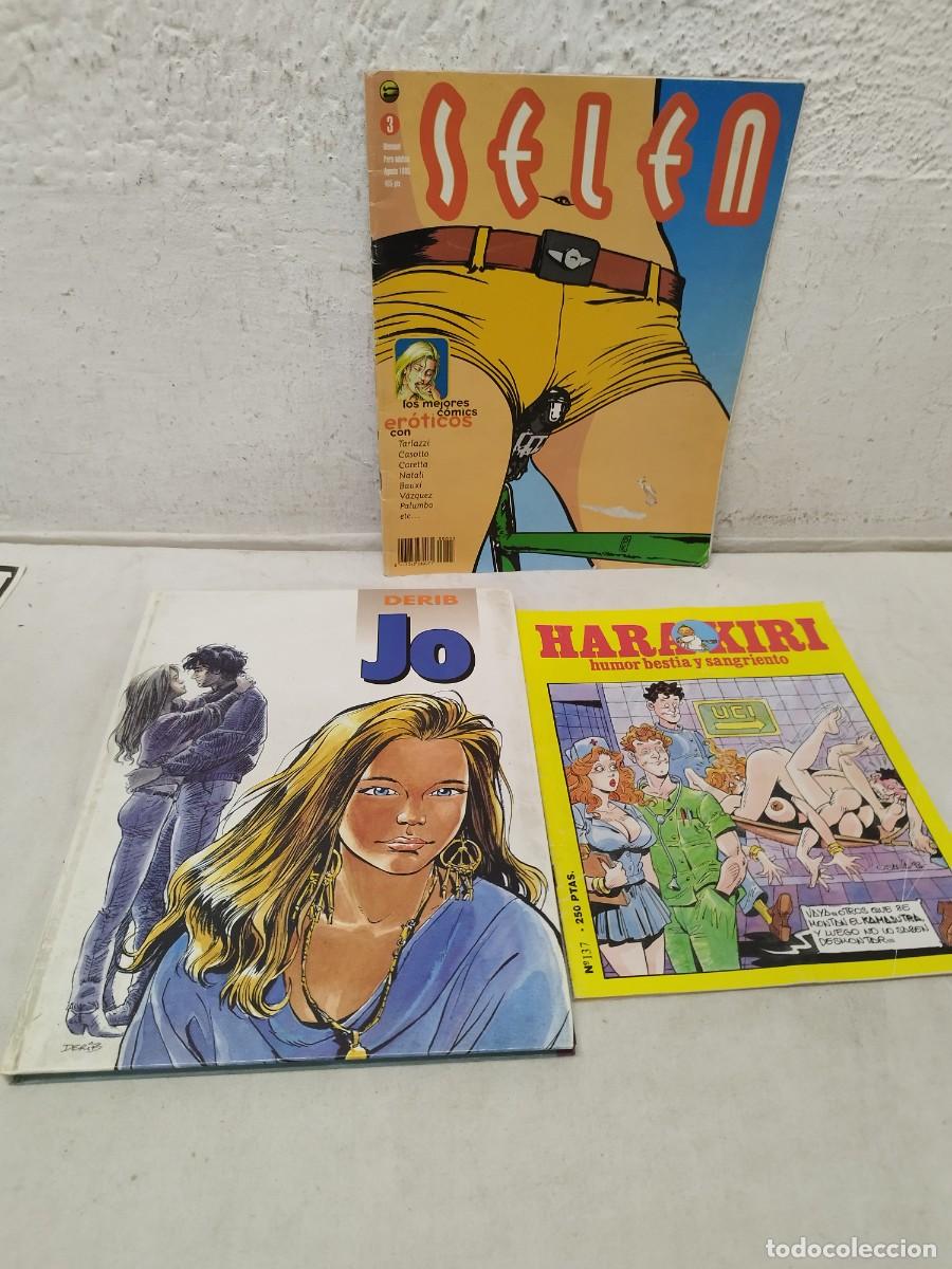 C&oacute;mics: Lote de revistas, c&oacute;mic para adultos como Selen, Jo por Derib y Hara Kiri. Erotico para adulto.