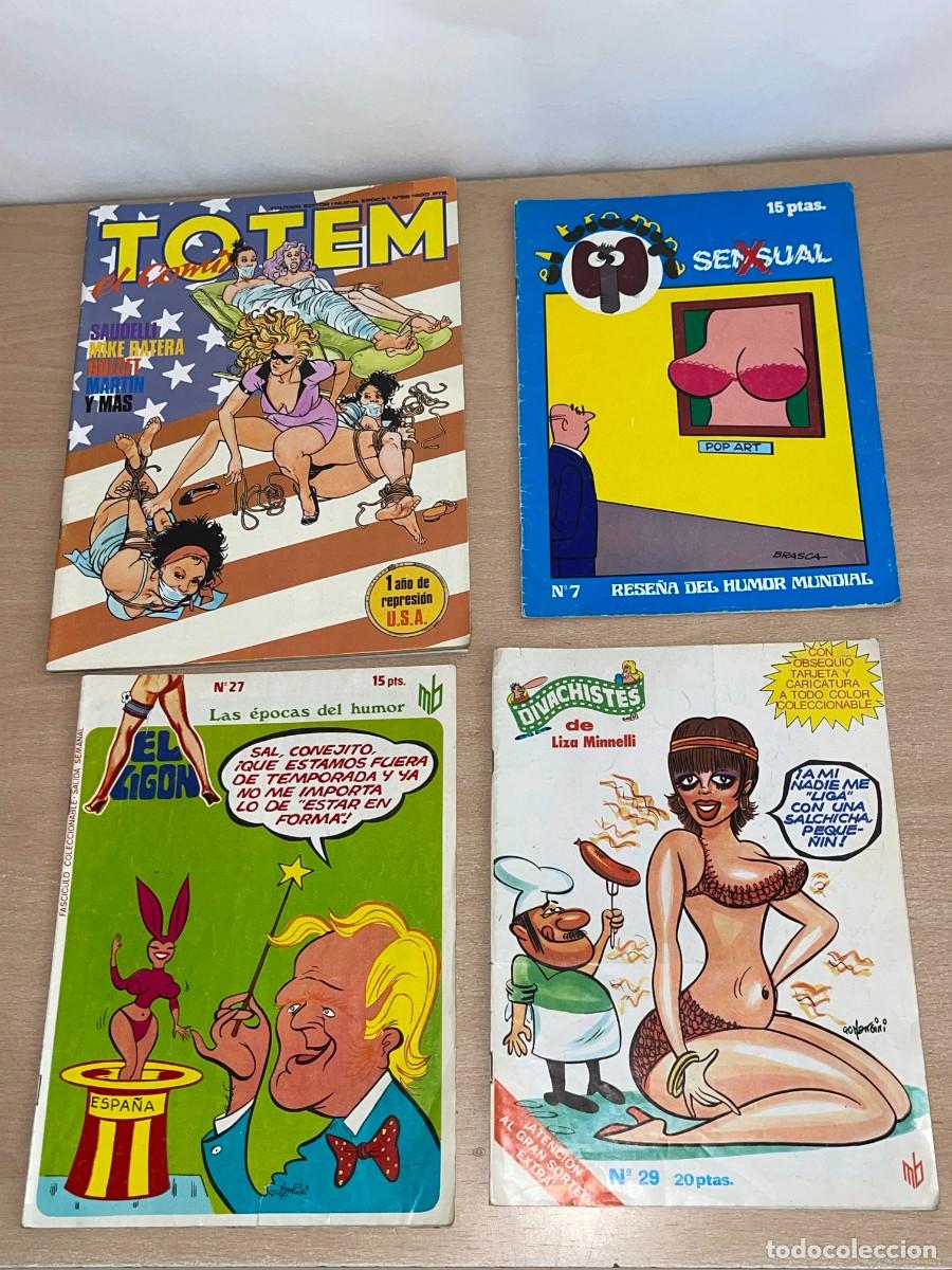 C&oacute;mics: Lote 4 comics er&oacute;ticos vintage Totem Divachistes El Lig&oacute;n El Trompa a&ntilde;os 70 y 80 porno sexo minnelli