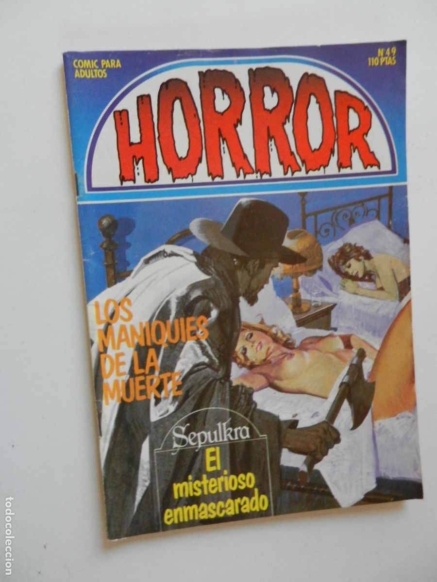 C&oacute;mics: HORROR N&ordm; 49 -LOS MANIQUIES DE LA MUERTE - EL MISTERIOSO ENMASCARADO COMIC PARA ADULTOS - ZINCO 1984