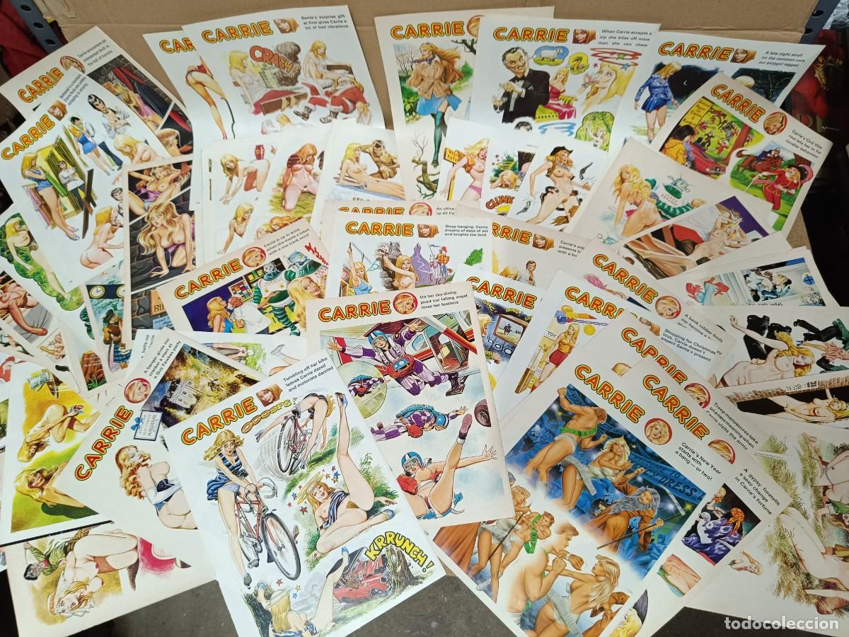 C&oacute;mics: GRAN LOTE DE 84 ANTIGUAS HOJAS, COMIC EROTICO CARRIE, TEBEO ADULTOS MUJER DESNUDA EROTIC CARTOON P30