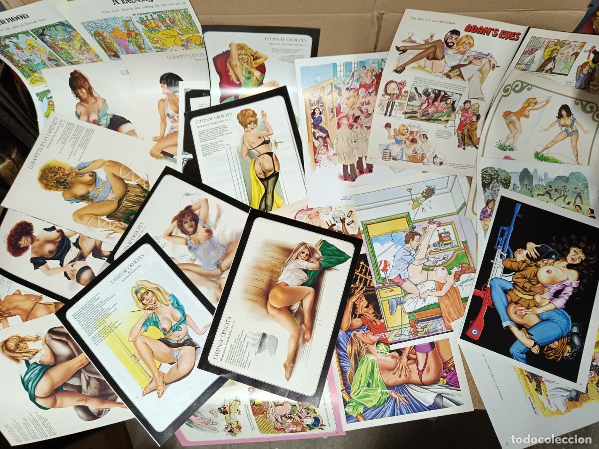 C&oacute;mics: GRAN LOTE DE 33 ANTIGUAS HOJAS, COMIC EROTICO TEBEO ADULTOS, ORACLE MUJER DESNUDA EROTIC CARTOON P30