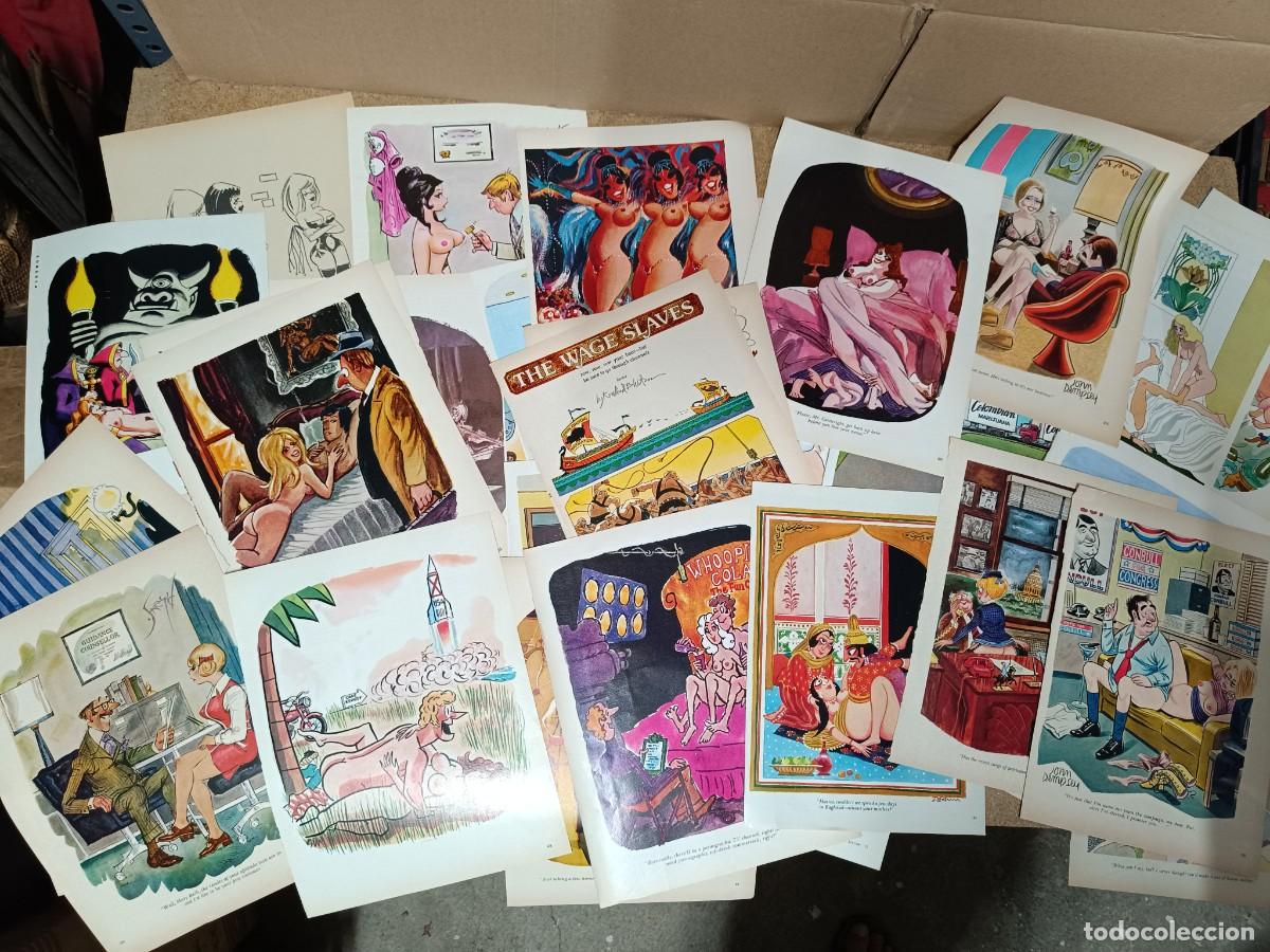 C&oacute;mics: LOTE DE 37 ANTIGUAS HOJAS, COMIC EROTICO TEBEO ADULTOS, MUJERES DESNUDAS PLAYBOY EROTIC CARTOON P30