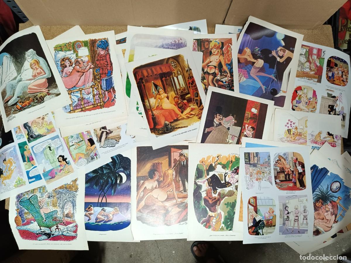 C&oacute;mics: LOTE DE 36 ANTIGUAS HOJAS, COMIC EROTICO TEBEO ADULTOS EN ESPA&Ntilde;OL, MUJERES DESNUDAS PLAYBOY P30