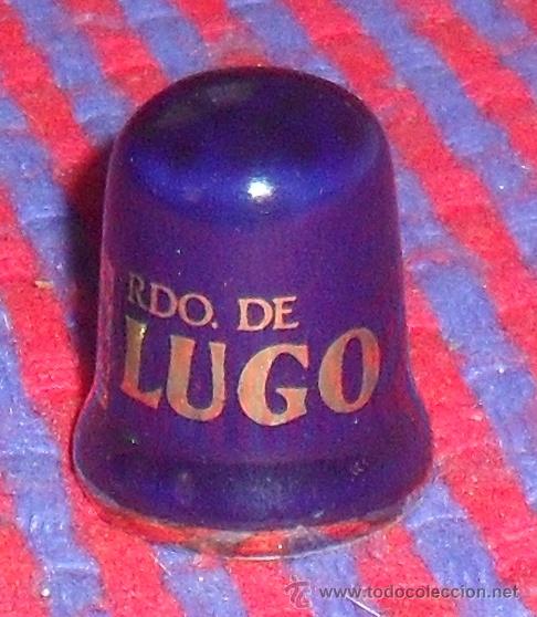 Coleccionismo de dedales: dedal azul y oro recuerdo de lugo - Foto 1