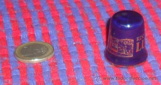 Coleccionismo de dedales: dedal azul y oro recuerdo de lugo - Foto 3