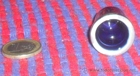 Coleccionismo de dedales: dedal azul y oro recuerdo de lugo - Foto 2