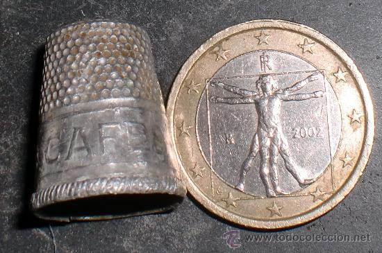 Coleccionismo de dedales: Antiguo dedal cafes cespedes - Foto 1