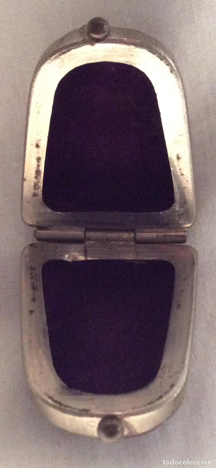 Coleccionismo de dedales: ANTIGUO DEDAL DE PLATA CON ESTUCHE - Foto 4