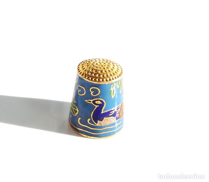 Coleccionismo de dedales: DEDAL ESMALTADO CON PATITO - Foto 2