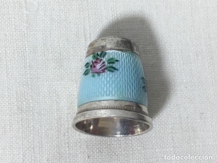 Coleccionismo de dedales: DEDAL PLATA DE LEY Y ESMALTE, COLECCION - Foto 1