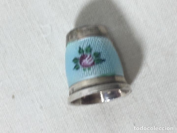 Coleccionismo de dedales: DEDAL PLATA DE LEY Y ESMALTE, COLECCION - Foto 2