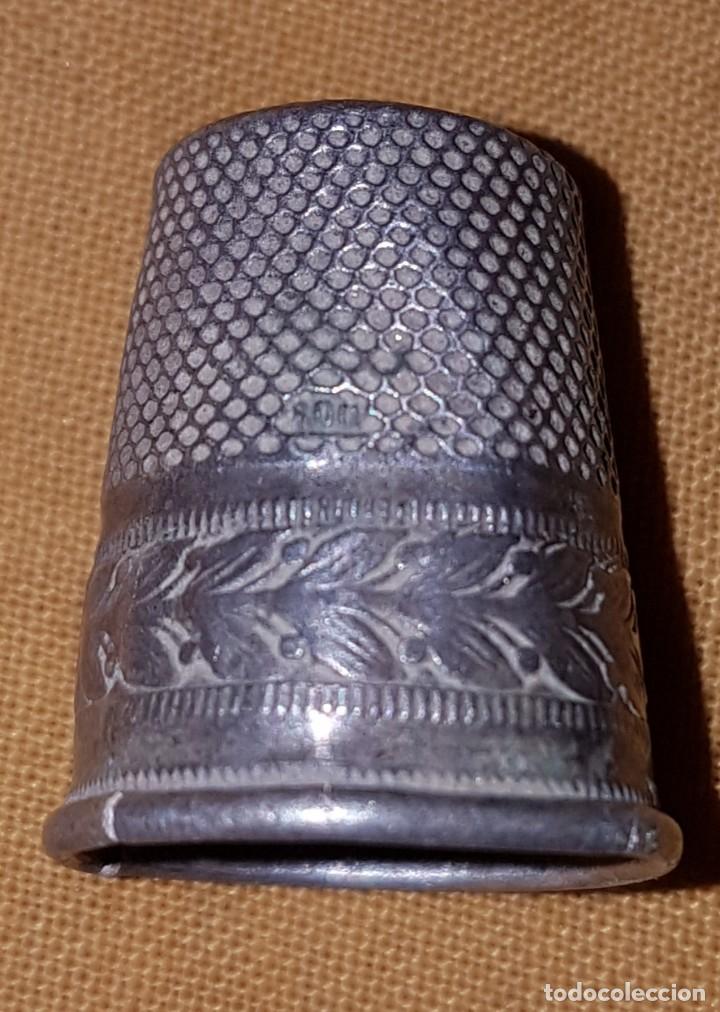 Coleccionismo de dedales: Antiguo dedal en plata - Foto 1