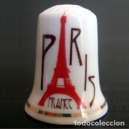 Coleccionismo de dedales: DEDAL PORCELANA - PARIS - Foto 1