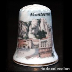 Coleccionismo de dedales: DEDAL PORCELANA - MONASTERIO DE MONTSERRAT (BARCELONA). Lote 346414368