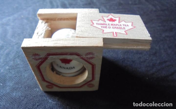 Coleccionismo de dedales: Dedal de Canada souvenir, contiene te. - Foto 4