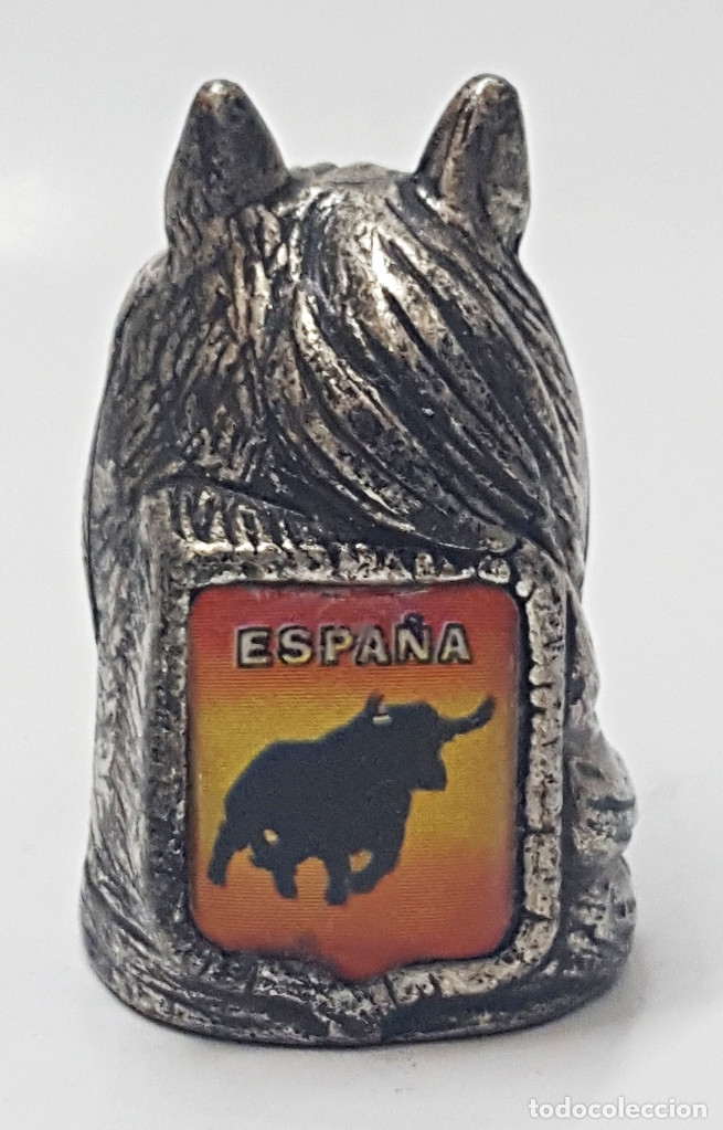 Coleccionismo de dedales: Antiguo dedal. Metal, forma de caballo. - Foto 2